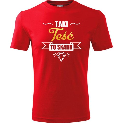 męska koszulka - taki teść to skarb