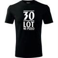 czarna Męska koszulka - 30 lot mi pizło t-shirt na urodziny na prezent na trzydziestkę.