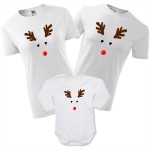 zestaw body niemowlęce, koszulka damska i męska - renifer 05