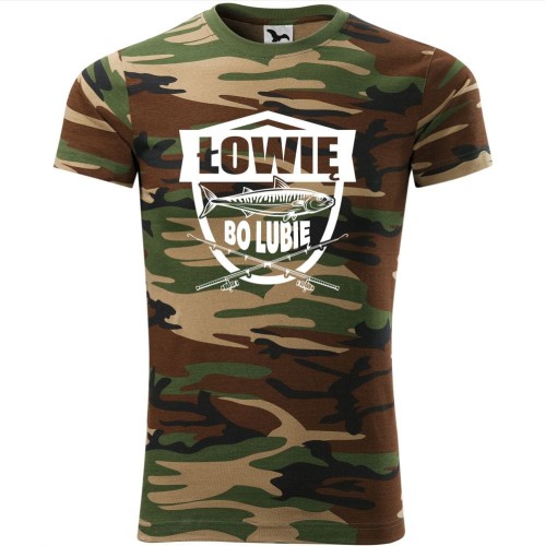 moro koszulka unisex - łowię bo lubię