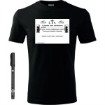 Męska koszulka - klepsydra wieczóru kawalerskiego + pisak do ręcznego wypisania prezent, pamiątka na wieczór kawalerski dla pana młodego