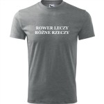męska koszulka - rower leczy różne rzeczy