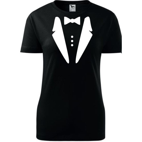 Damska koszulka taliowana - Frak