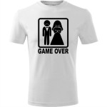 Męska koszulka - Game over 01 prezent dla pana młodego kawalerski