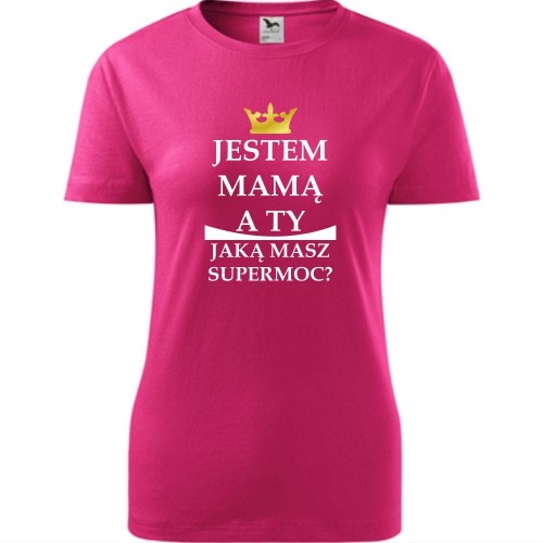 damska koszulka taliowana - jestem mamą a ty jaką masz supermoc? 03