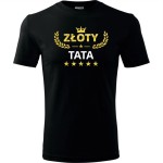 męska koszulka - złoty tata 02