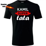 męska koszulka - super tata + dowolne imię