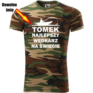 moro koszulka unisex - najlepszy wędkarz na świecie + dowolne imię