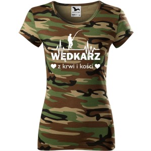 moro koszulka damska - wędkarz z krwi i kości