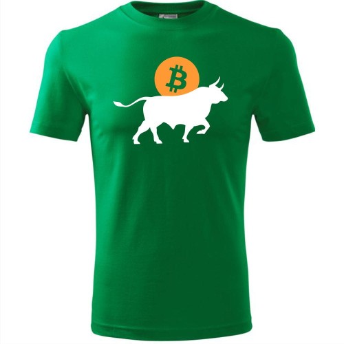 męska koszulka - bitcoin byk