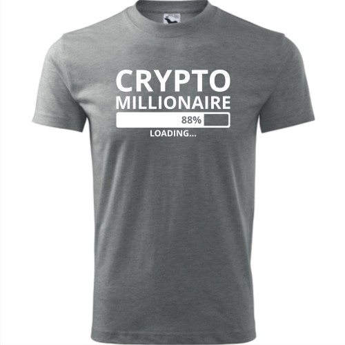 męska koszulka - crypto millionaire - 88% loading
