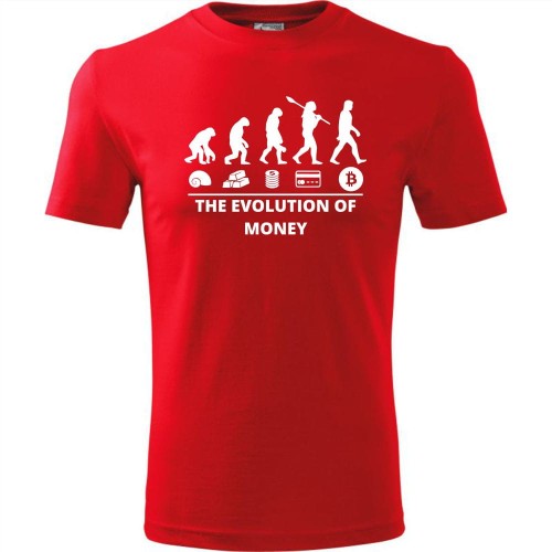 męska koszulka - the evolution of money