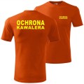 pomarańczowa męska koszulka - ochrona kawalera, na wieczór kawalerski dla całej ekipy. Dostępne wszystkie rozmiary S, M, L, XL, XXL, XXXL, XXXXL. Zapraszamy do zakupu.