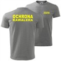 Szara męska koszulka - ochrona kawalera, na wieczór kawalerski dla całej ekipy. Dostępne wszystkie rozmiary S, M, L, XL, XXL, XXXL, XXXXL. Zapraszamy do zakupu.