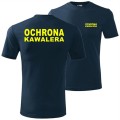 Granatowa męska koszulka - ochrona kawalera, na wieczór kawalerski dla całej ekipy. Dostępne wszystkie rozmiary S, M, L, XL, XXL, XXXL, XXXXL. Zapraszamy do zakupu.