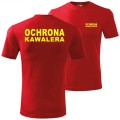 czerwona męska koszulka - ochrona kawalera, na wieczór kawalerski dla całej ekipy. Dostępne wszystkie rozmiary S, M, L, XL, XXL, XXXL, XXXXL. Zapraszamy do zakupu.