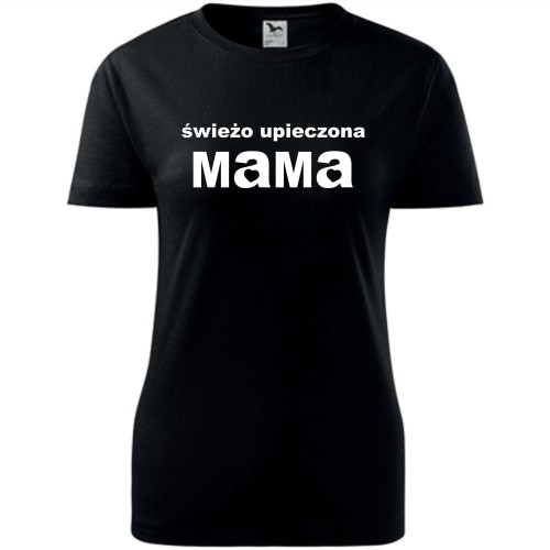 Damska koszulka taliowana - Świeżo upieczona mama