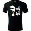 Czarna męska koszulka - mów mi ojcze super t-shirt na dzień taty (ojca) na prezent, urodziny Ojciec Chrzestny