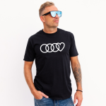 męska koszulka - audi love serce t-shirt motoryzacyjny dla fana samochodów