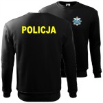 męska bluza klasyczna - logo policja 01 yel