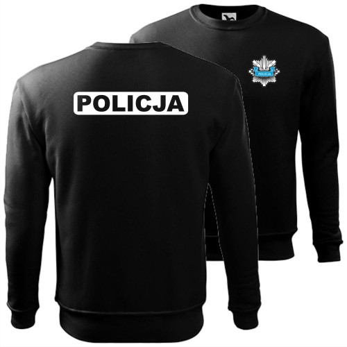 męska bluza klasyczna - logo policja 02