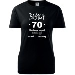 Damska koszulka - boska 70 - na prezent urodziny