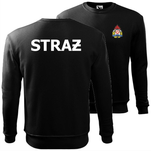 męska bluza klasyczna - logo straż 02