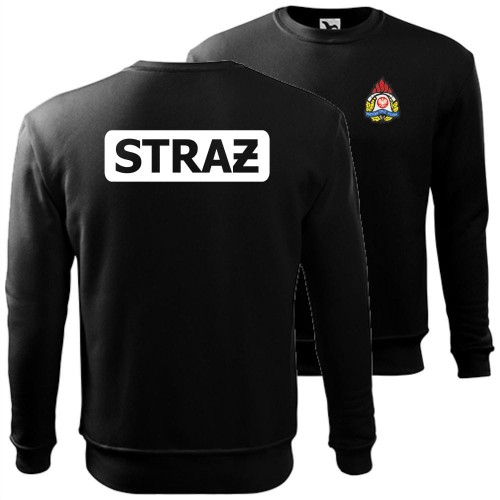 męska bluza klasyczna - logo straż 03