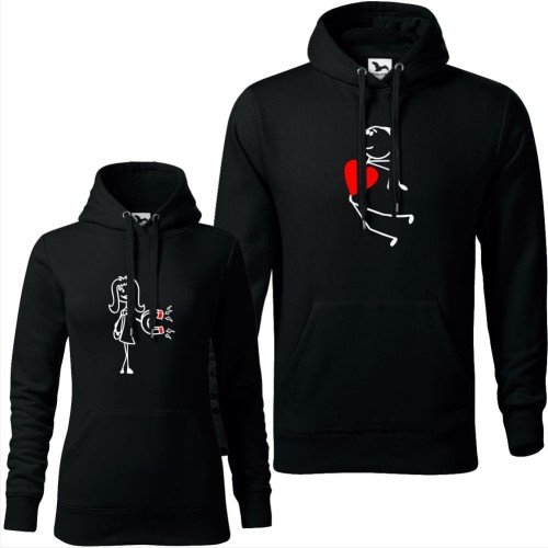 zestaw bluz z kapturem damska i męska - para magnes