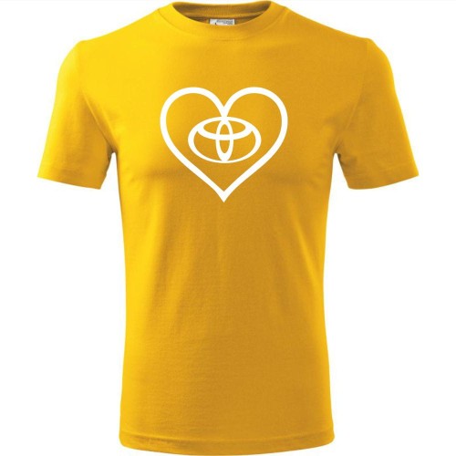 męska koszulka - toyota love serce t-shirt motoryzacyjny dla fana samochodów