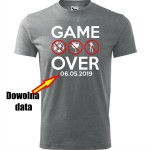 Męska koszulka - Game over + dowolna data