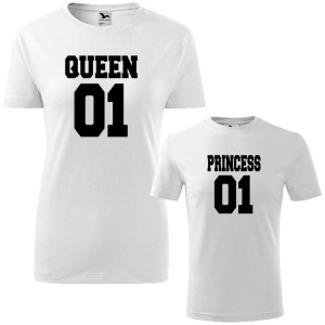 zestaw koszulek damska i dziecięca - queen 01 i princess 01