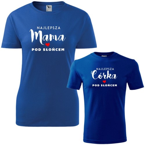 zestaw koszulek damska i dziecięca - najlepsza mama i córka pod słońcem