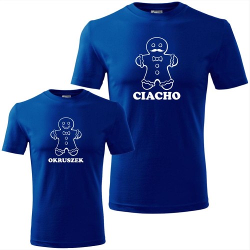 zestaw koszulek męska i dziecięca - ciacho i okruszek