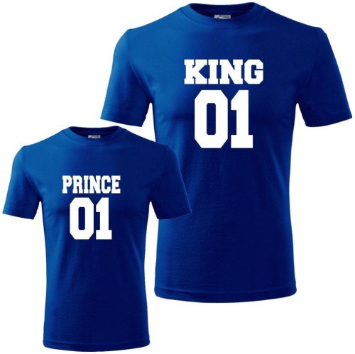 zestaw koszulek męska i dziecięca - king 01 i prince 01