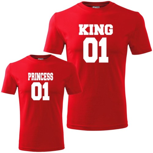 zestaw koszulek męska i dziecięca - king 01 i princess 01