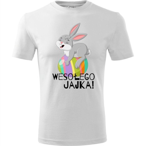 dziecięca koszulka - wesołego jajka 01, koszulka z zajączkiem, prezent na Wielkanoc