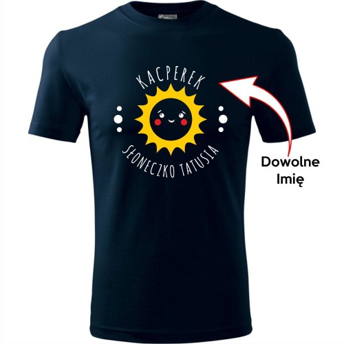 dziecięca koszulka - słoneczko tatusia + dowolne imię dziecka, prezent, urodziny