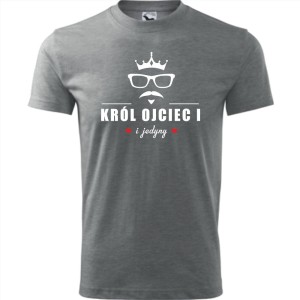 męska koszulka - król ojciec pierwszy i jedyny prezent na dzień taty 