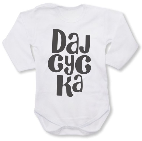 Dziecięce body z dł. rękawem - daj cycka