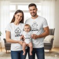 zestaw body niemowlęce, koszulka damska i męska - babeczka, ciacho, okruszek.