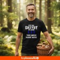 męska koszulka - kto ma grzyby w lesie tego zawsze radość niesie.
