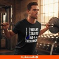 Męska koszulka Sportowa - Wolny zajęty na treningu.