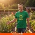 męska koszulka - na działce robi cuda + twoje imię.