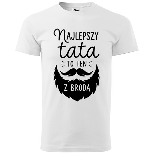 męska koszulka najlepszy tata to ten z brodą