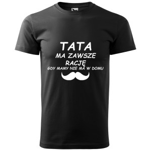 męska koszulka - Tata ma zawsze rację