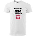 Męska koszulka patriotyczna Od urodzenia dumny z pochodzenia