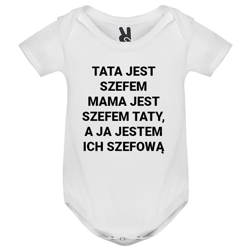 Dziecięce body z krótkim rękawem - jestem ich szefową
