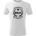 biała Dziecięca koszulka - Najlepszy brat na świecie t-shirt dla chłopczyka.