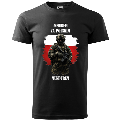 Męska koszulka Murem za Polskim mundurem